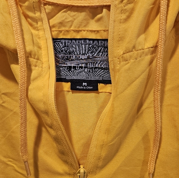 Vintage rare y2k Hype yellow windbreaker hood pullover checkered colorful M - Picture 5 of 10